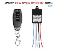 Interrupteur à distance sans fil 433 MHz, relais DC 5V-60V, émetteur de télécommande, relais à contact sec, commandes de portail, de porte et d'éclairage 5set