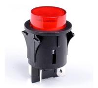 Interrupteur à encastrer Ø 25 mm 250 V 16 A Rouge, Lumineux, Cosses 6,3 mm