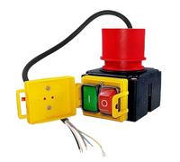 Interrupteur à fiche Triphasé 400V KOA7, Interrupteur de Machine Industriel avec Inverseur de Phases et Arrêt d'Urgence Magnétique étanche, Compatible KEDU KOA7 avec câble de raccordement