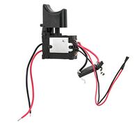 Interrupteur à gâchette de commande de vitesse de perceuse électrique sans fil, interrupteur de perceuse 7,2 V - 24 V avec petite lumière pour perceuse à main électrique ou autres outils électriques