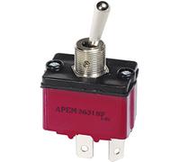 Interrupteur à levier 1 x On/Off/On APEM 3639NF/2 250 V/AC 6 A