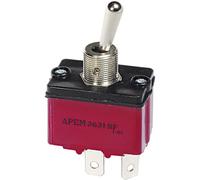 Interrupteur à levier 1 x On/On APEM 3636NF/2 250 V/AC 6 A à accrochage 1 pc(s)
