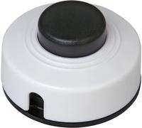 Kopp interrupteur à pédale, 1 pôle, interrupteur avec décharge de traction,250V, 1A, couleur: noir/blanc, 191801088