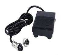 Interrupteur à pied industriel pour soudage au plasma TIG ATGW - Contrôleur momentané à pédale avec connecteur GX20 à 3 broches et câble de 2 m - Boîtier en métal pour coupe et fabrication