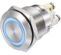Interrupteur à pression TRU COMPONENTS GQ19F-10E/B/12V/S 1273005 48 V/DC 3 A 1 x On/(On) IP65 à rappel 1 pc(s)