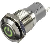 Interrupteur à pression TRU COMPONENTS LAS2GQF-11ZDT/G/12V/S/P 1303017 48 V/DC 2 A 1 x On/On IP65 à accrochage 1 pc(s)