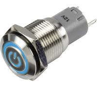 Bouton-poussoir à accrochage TRU COMPONENTS LAS2GQF-11ZET/B/12V/S/P 1303026 48 V/DC 2 A 1 x On/On IP65 à accrochage 1 pc