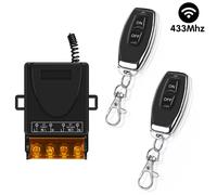 Interrupteur à télécommande sans fil 433Mhz, relais AC 110V 220V 10A, contrôleur récepteur 1CH et 2 boutons, transmetteur RF433 Mhz 1Receiver 3Remote