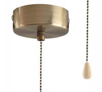 Interrupteur à tirette de salle de bain avec chaîne pour plafonnier 6 x 200 | Interrupteur à tirette pour un contrôle facile de la lumière pour douche, WC, ventilateur de plafond