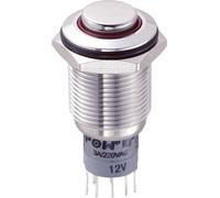 Interrupteur antivandalisme TRU COMPONENTS LAS2GQH-22ZE/R/12V/S/P 701873 250 V/AC 3 A 2 x On/On à accrochage 1 pc(s)