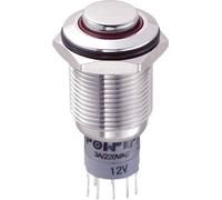 Interrupteur antivandalisme TRU COMPONENTS LAS2GQH-22ZE/R/12V/S/P 701873 250 V/AC 3 A 2 x On/On à accrochage 1 pc(s)