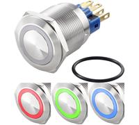 Interrupteur antivandalisme TRU COMPONENTS TC-7494644 250 V/AC 3 A 1 x Off/On à accrochage rouge, vert, bleu, RVB IP65