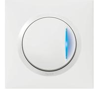 Legrand Interrupteur Dooxie One 600710 avec voyant témoin 10AX 250V~ livré avec plaque blanche