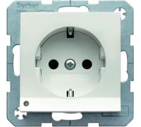 Interrupteur Berker S.1/B.x SSD avec éclairage LED, blanc polaire brillant, 1 pièce.
