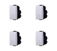 Interrupteur bipolaire 4P 16A compatible Bticino Matix couleur blanche