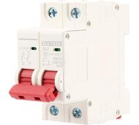 Interrupteur bipolaire 500 V 40 A, montage sur rail DIN 35 mm, fusible photovoltaïque, fusible solaire, disjoncteur, interrupteur de ventilation, coffret de protection CC pour installations photovolta