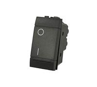 Interrupteur bipolaire noir 2P 16A, compatible avec Bticino Living (Noir)