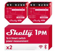 Interrupteur Connecté Wi-Fi - Shelly - 1PM Gen3 - 16A - Compteur d'énergie - Lot de 2