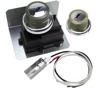 Interrupteur d'allumage alimenté et bouton latéral pour Weber pour barbecues à gaz, boîte de générateur d'étincelles en laiton, connecteur d'électrode à double sortie, allumeur de barbecue à gaz de