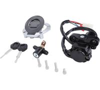 Interrupteur d'allumage Bouchon de réservoir Serrure de selle Jeu de clés pour casque Robuste Installation facile pour MT03 YZF XJ6 FJ09 FZ09 FZ07 FJ13 FZ8 FZ6 FZ6R FZ1 FZ10