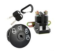 Interrupteur d'allumage et solénoïde de démarreur pour tondeuse autoportée, interrupteur de rechange 12 V pour tracteur de pelouse, compatible avec AM138068, 725-04439, L100, L105, L108
