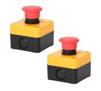 Interrupteur d'Arrêt d'Urgence 1NO 1NC 660V 10A 4Pack | Interrupteur Coupure Puissance Sécurité Électrique ,Interrupteur à Coupure de Sécurité(2 Pack)