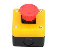 Interrupteur d'arrêt d'urgence industriel, bouton-poussoir champignon 10 A 1 NO 1 NF IP65 avec boîtier en ABS et alliage d'aluminium pour la sécurité des machines et les circuits