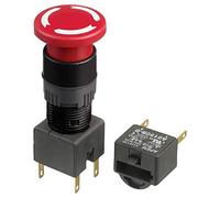 Interrupteur d'arrêt d'urgence SW, DPST-NO, 6A, 250VAC | Bouton poussoir industriel/interrupteur d'arrêt d'urgence, 1 x Qté - A01ES-DM+A0154B-D