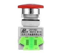 Interrupteur D'arrêt D'urggence, Bouton Poussoir Champignon, 4 Bornes À Vis 600v/10a, Surface Plastique, Bouton 40mm