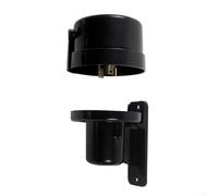 Interrupteur de commande étanche IP65 pour cellule photoélectrique, capteur de lumière à verrouillage rotatif pour éclairage extérieur, gestion de la charge 220 V 10 A (noir)