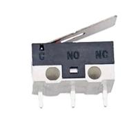 interrupteur de fin de course, Micro-interrupteur Miniature KW10 À Trois Broches, 100 Pièces, 2A, 125V, Droites Et Courbées Avec Poignée, Rouleau Jog(Straight leg 13.5mm)