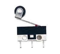 interrupteur de fin de course, Micro-interrupteur Miniature KW10 À Trois Broches, 100 Pièces, 2A, 125V, Droit/courbé/avec Poignée, Rouleau Jog(Straight leg with wheels)