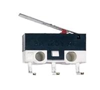 interrupteur de fin de course, Micro-interrupteur Miniature KW10 À Trois Broches, 100 Pièces, 2A, 125V, Droit/courbé/avec Poignée, Rouleau Jog(Curved leg 13.5mm)