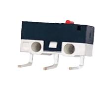 interrupteur de fin de course, Micro-interrupteur Miniature KW10 À Trois Broches, 100 Pièces, 2A, 125V, Droites Et Courbées Avec Poignée, Rouleau Jog(Curved leg without handle)