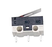 interrupteur de fin de course, Micro-interrupteur Miniature KW10 À Trois Broches, 100 Pièces, 2A, 125V, Droites Et Courbées Avec Poignée, Rouleau Jog(Straight leg 11.5mm)