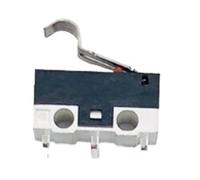 interrupteur de fin de course, Micro-interrupteur Miniature KW10 À Trois Broches, 100 Pièces, 2A, 125V, Droit/courbé/avec Poignée, Rouleau Jog(Curved leg with slight bend)