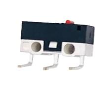 interrupteur de fin de course, Micro-interrupteur Miniature KW10 À Trois Broches, 100 Pièces, 2A, 125V, Droit/courbé/avec Poignée, Rouleau Jog(Curved leg without handle)