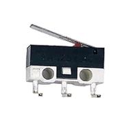 interrupteur de fin de course, Micro-interrupteur Miniature KW10 À Trois Broches, 100 Pièces, 2A, 125V, Droites Et Courbées Avec Poignée, Rouleau Jog(Curved leg 11.5mm)