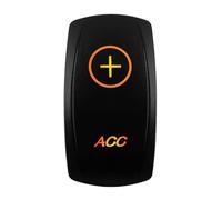 Interrupteur de hayon Interrupteur à bascule Orange 12V-24V, étanche, lumière ambre 20A, Convient pour voiture, bateau, ATV, camping-Car, Machine automobile(ACC)