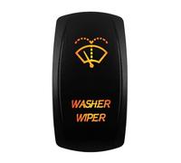Interrupteur de hayon Interrupteur à bascule Orange 12V-24V, étanche, lumière ambre 20A, Convient pour voiture, bateau, ATV, camping-Car, Machine automobile(WIPER-(ON) OFF ON)
