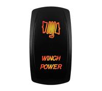 Interrupteur de hayon Interrupteur à bascule Orange 12V-24V, étanche, lumière ambre 20A, Convient pour voiture, bateau, ATV, camping-Car, Machine automobile(WINCH POWER)