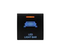 Interrupteur de hayon Interrupteur à bouton-poussoir pour chauffage de roue, lumière bleue ambre, Convient pour Toyota Camry Corolla Hiace RAV4 LandCruiser Prado(LED LIGHT BAR)