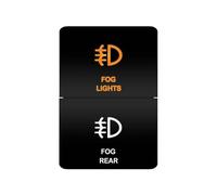 Interrupteur de hayon Interrupteur à double bouton-poussoir 12 V, barre lumineuse LED orange/blanc pour Toyota 4Runner Prado Landcruiser, dimensions 32,5 mm x 22(Ginger)