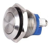 Interrupteur de klaxon à bouton-poussoir momentané de 16 mm - Métal étanche pour sonnette, bateau et voiture