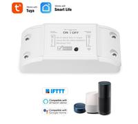 Interrupteur de lumière intelligent Wi-Fi 10A, minuterie de disjoncteur universelle, application Smart Life, télécommande sans fil, fonctionne avec Alexa Google Home