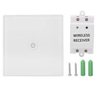 Interrupteur de lumière intelligent WiFi, interrupteur mural tactile sans fil avec récepteur pour la maison connectée