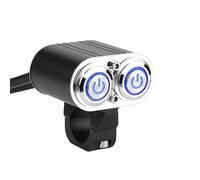 Interrupteur de moto Commutateur de Guidon de Moto Interrupteur universel pour guidon, 22 mm, 7/8", avec interrupteurs, pour feux détresse, antibrouillard, phares(1PC 2 Buttons)