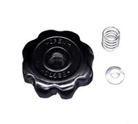Interrupteur de poignée de cylindre d'oxygène en aluminium pour bouton de valve argon, poignée octogonale de 8 x 8 mm, pièce de rechange pour équipement à gaz de soudure, noir ou bleu (ensemble noir)