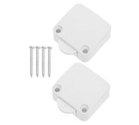 Interrupteur de Porte Abs Blanc pour 2 Pièces Lampe de Cabinet | Contrôle Marche Arrêt, pour Éclairage Cuisine Garde-robe, Cordon et Vis