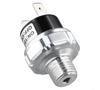 Interrupteur de pression pour compresseur d'air 12 V/24 V CC Régulateur de pression automatique 135-175 PSI Filetage NPT 1/4" Alliage d'aluminium Robuste pour Air pour systèmes de suspension de klaxon